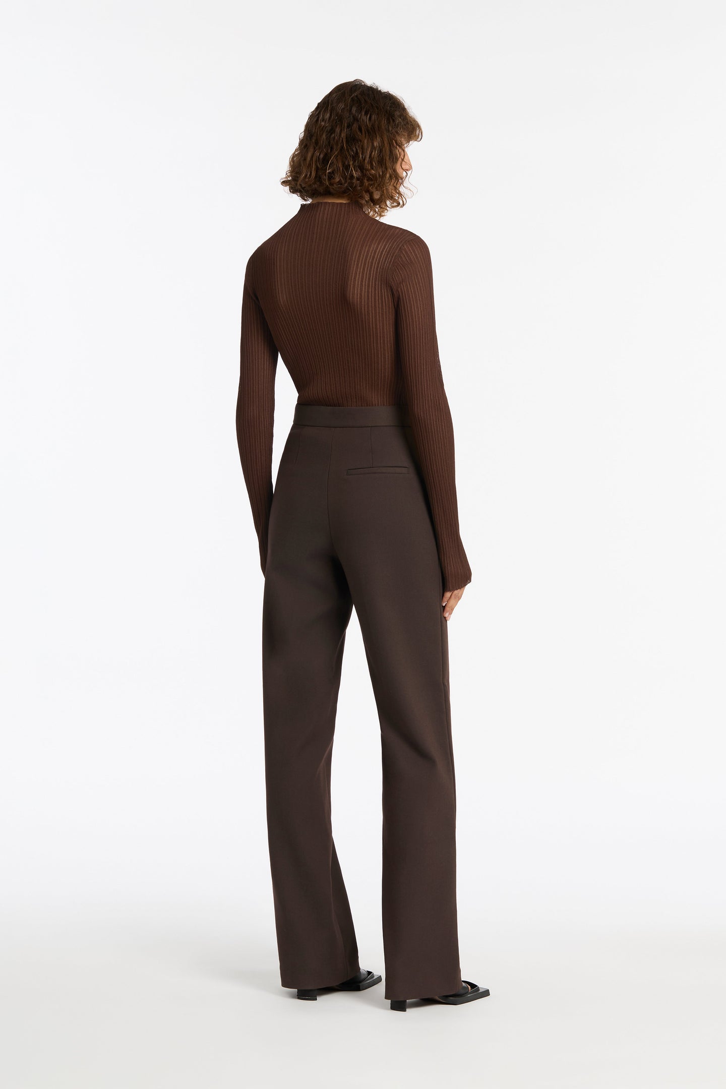 SIR the label Sandrine Button Pant CHOCOLATE