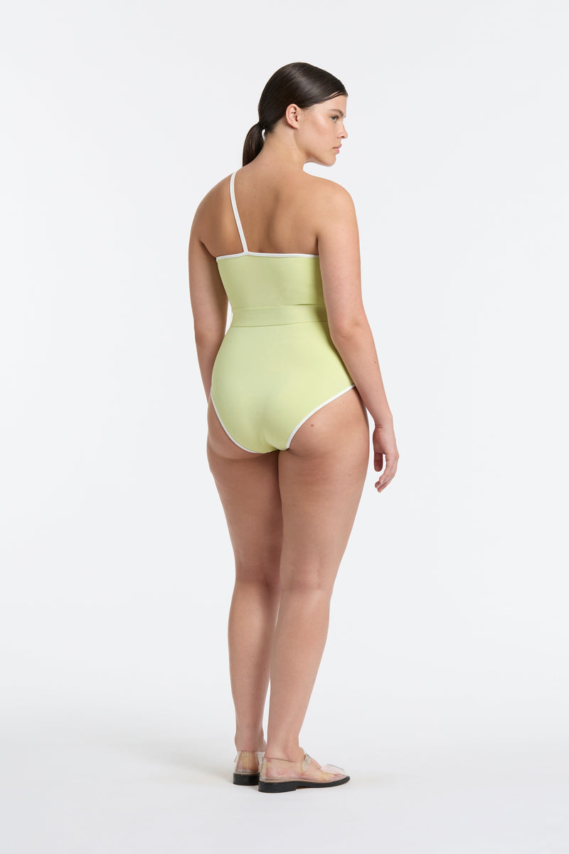 SIR the label Claude Asymmetrical Strap One Piece PISTACHIO / IVORY