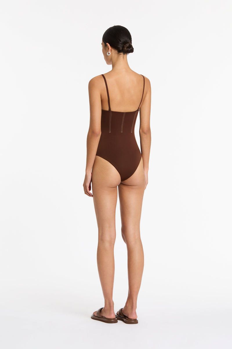 Airlie Maillot - Cherry. Red one-piece swimwsuit