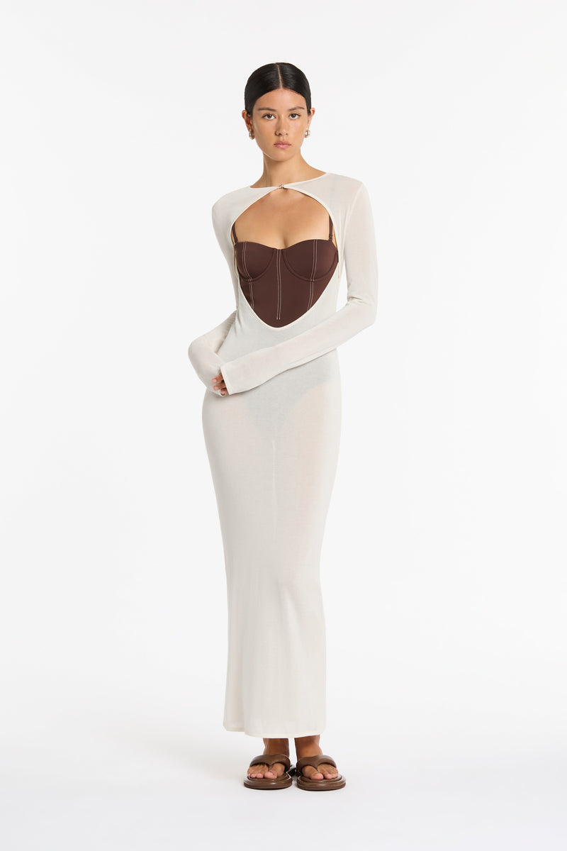 SIR the label Eva Knit Midi Dress BUTTER