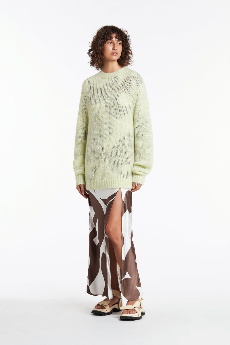 SIR the label CIAO OPEN KNIT SWEATER PISTACHIO
