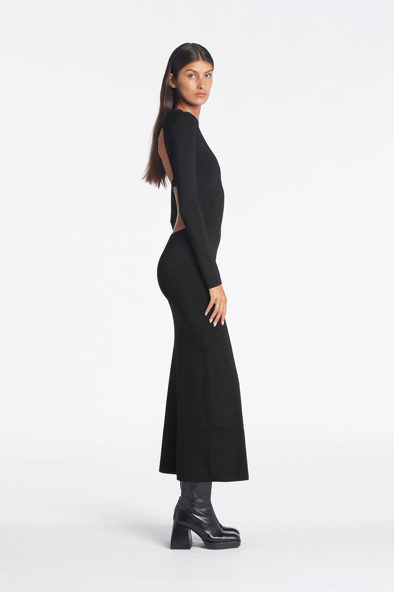 SIR the label GEORGES OPEN BACK DRESS BLACK
