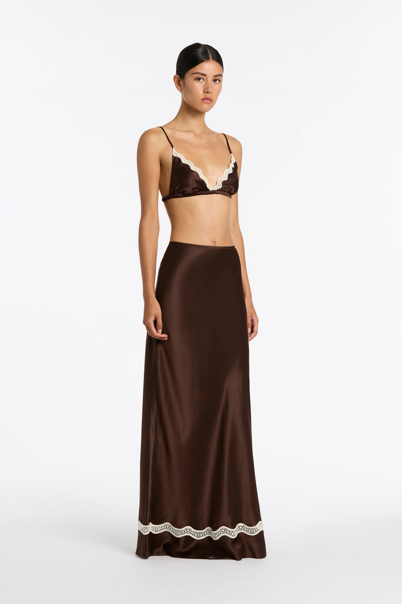 SIR the label Selita Maxi Skirt CHOCOLATE