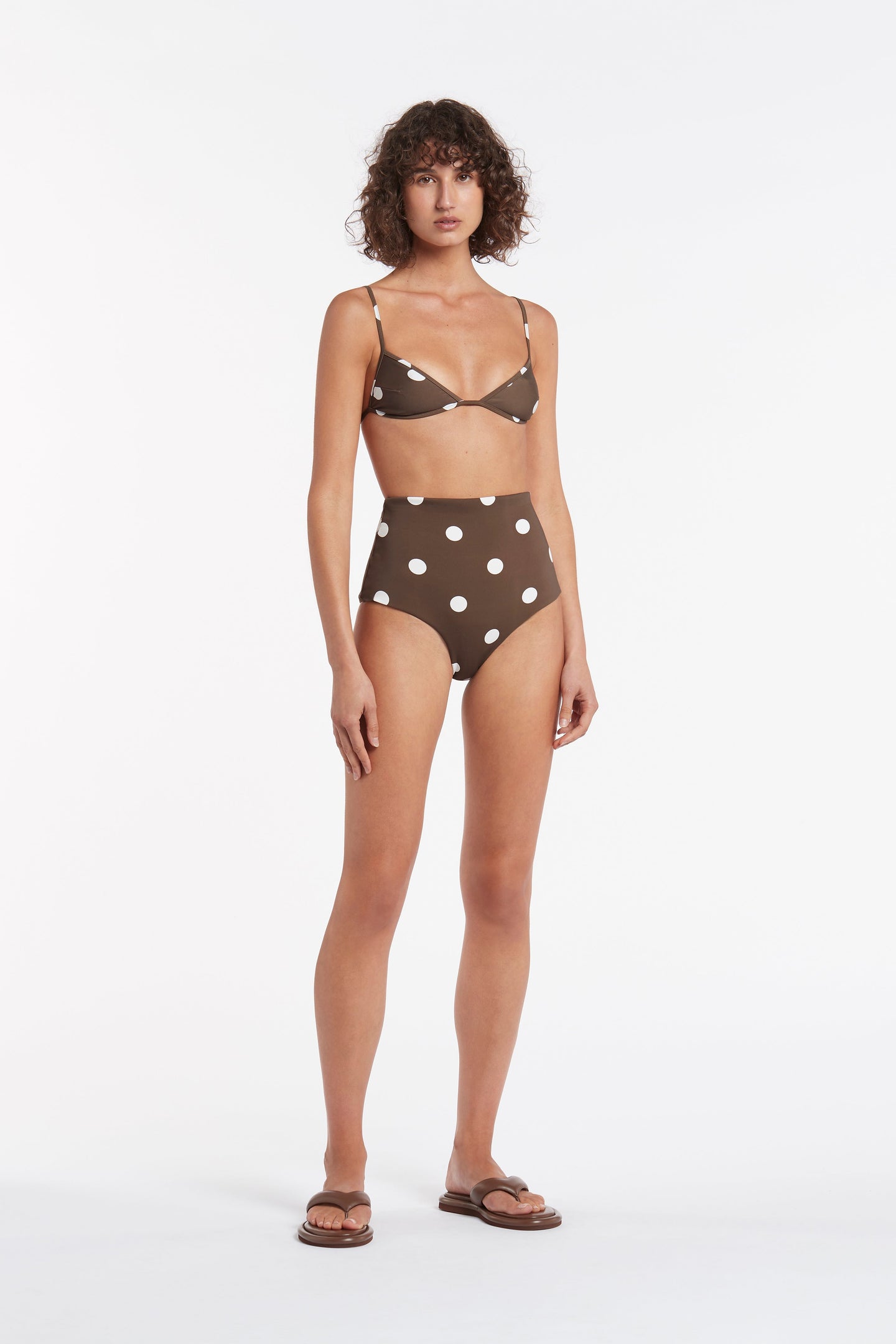 SIR the label Marlon Balconette CHOCOLAT POLKA