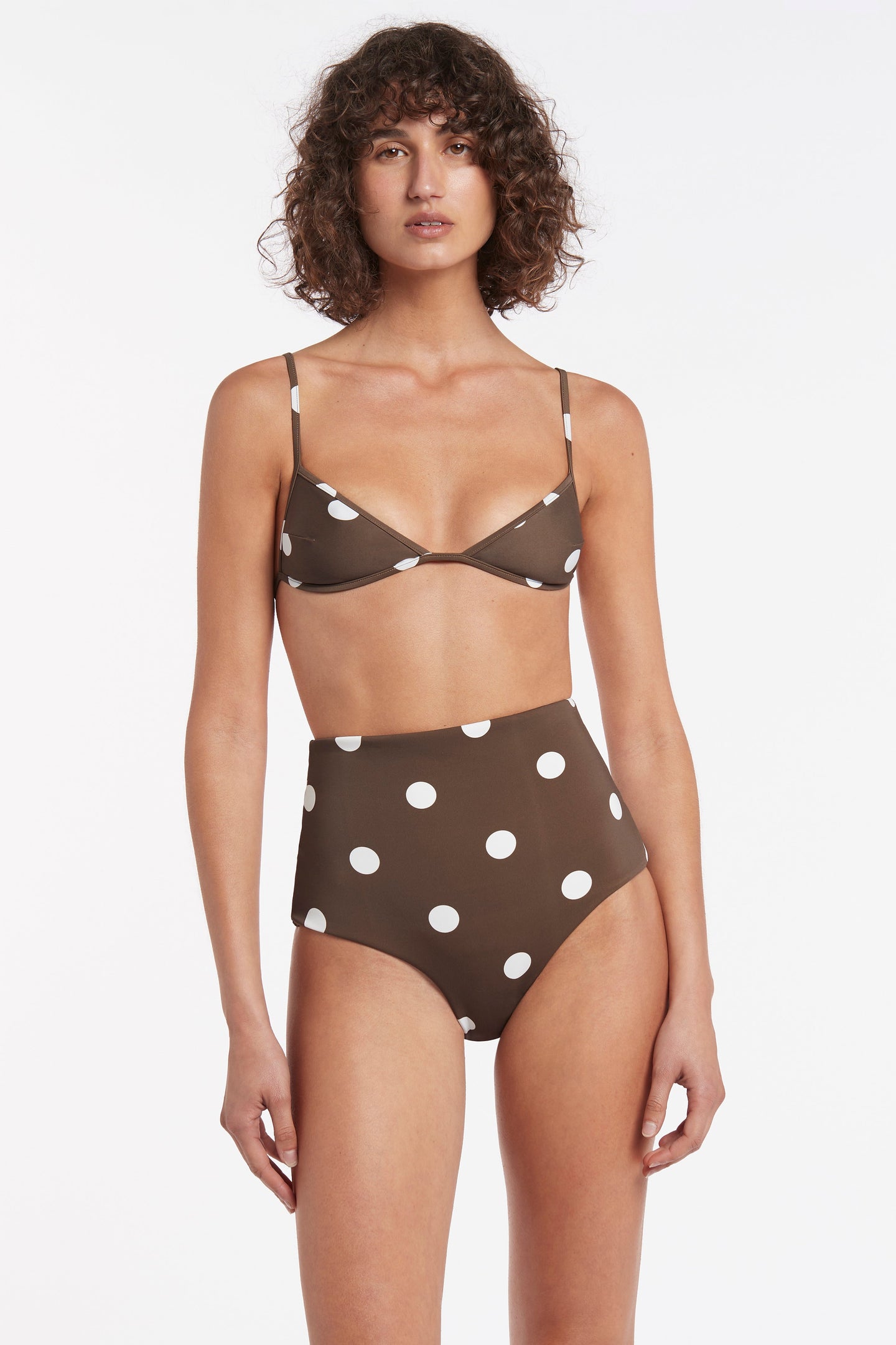 SIR the label Marlon Balconette CHOCOLAT POLKA