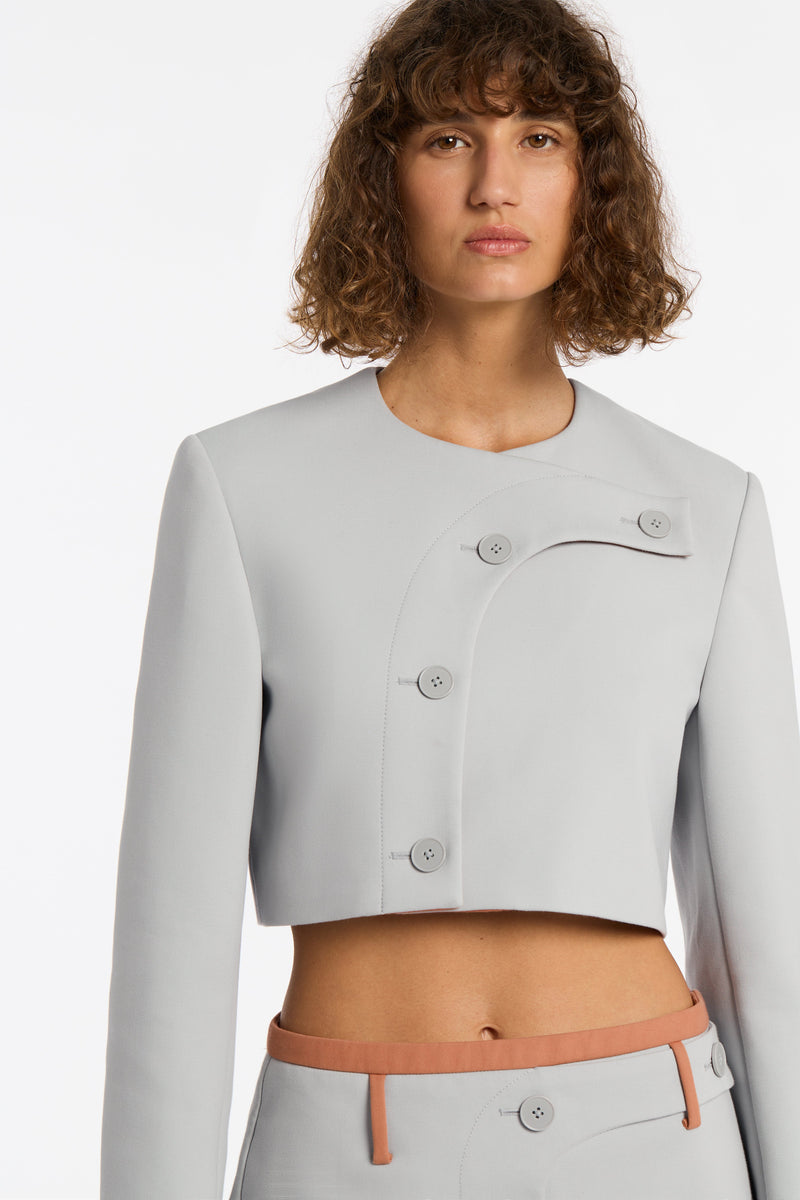 SIR the label Sandrine Crop Jacket ICE BLUE