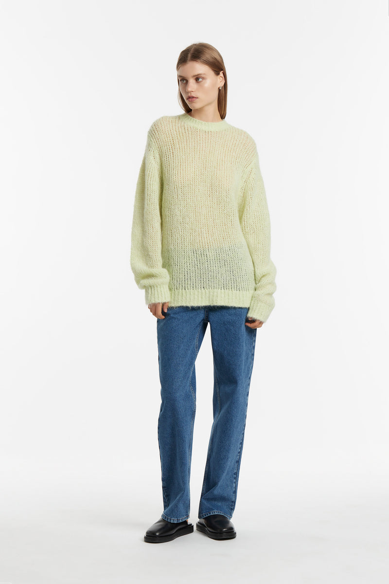 SIR the label CIAO OPEN KNIT SWEATER PISTACHIO