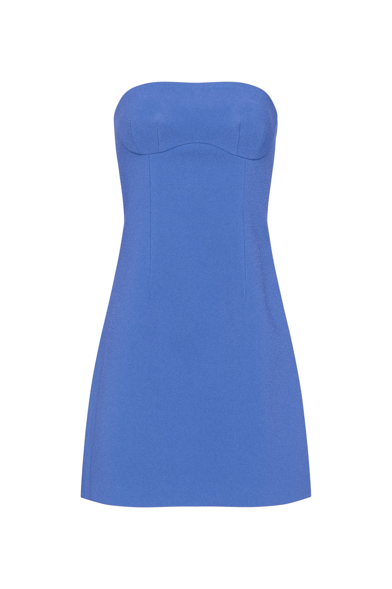 SIR the label Spoerri Sculpted Mini Dress Cobalt