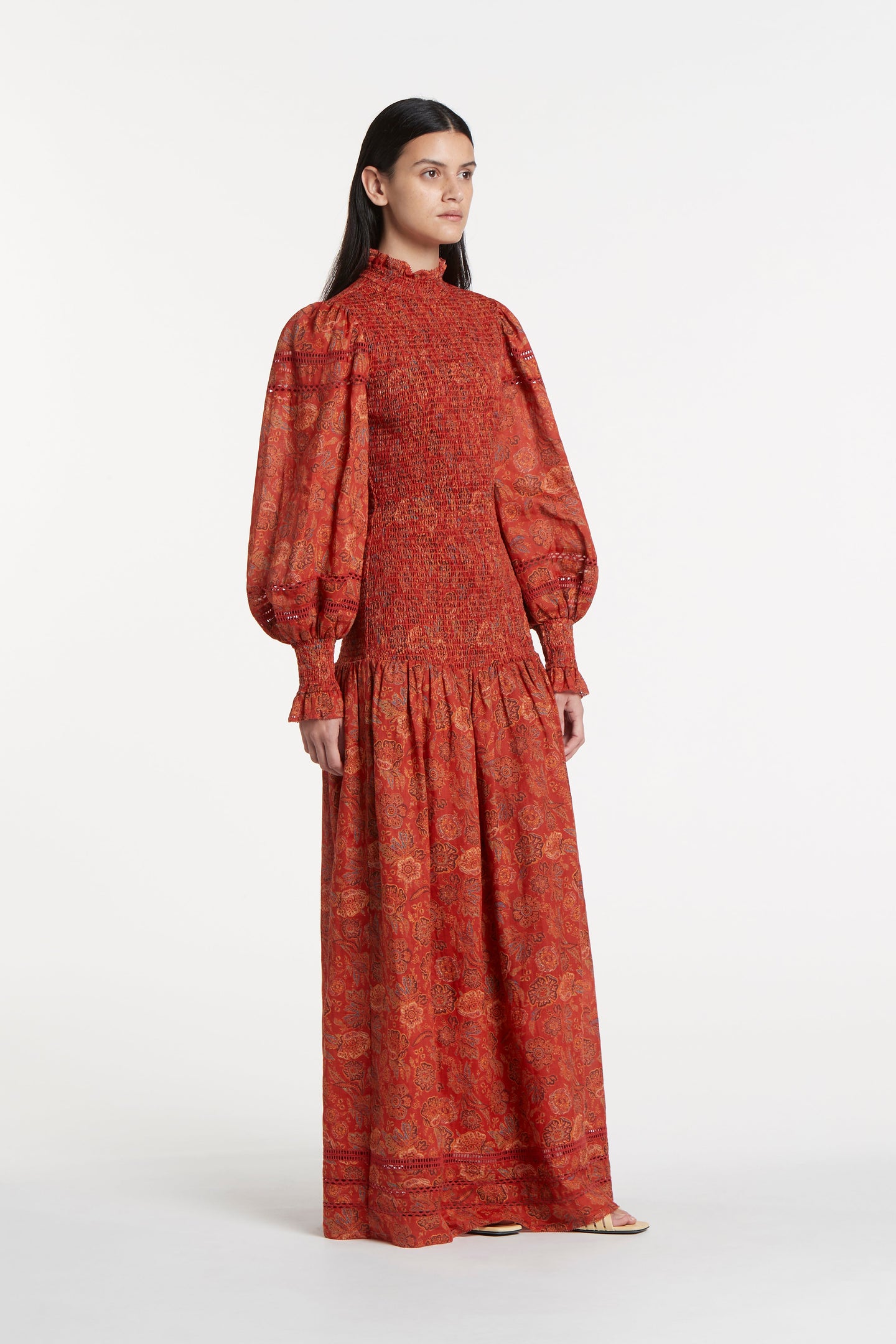 SIR the label Allegra Long Sleeve Gown IDALIA FLORAL PRINT