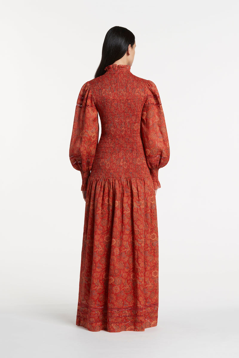 SIR the label Allegra Long Sleeve Gown IDALIA FLORAL PRINT