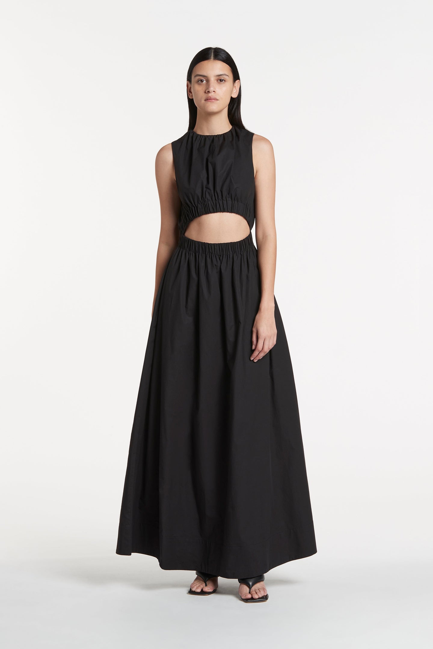 SIR the label Dion Gathered Dress NOIR
