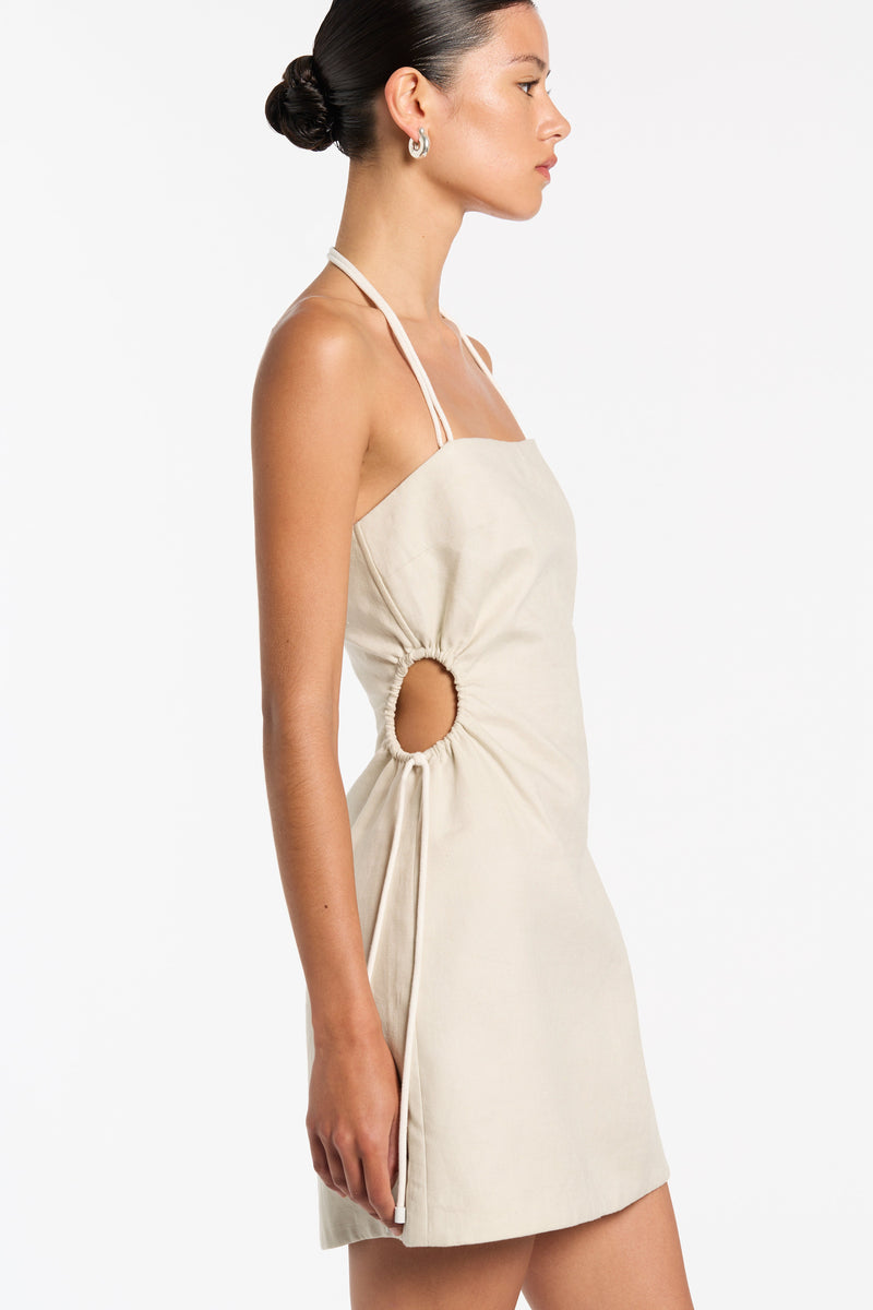 SIR the label D'Orsay Corded Strapless Mini Dress Ecru