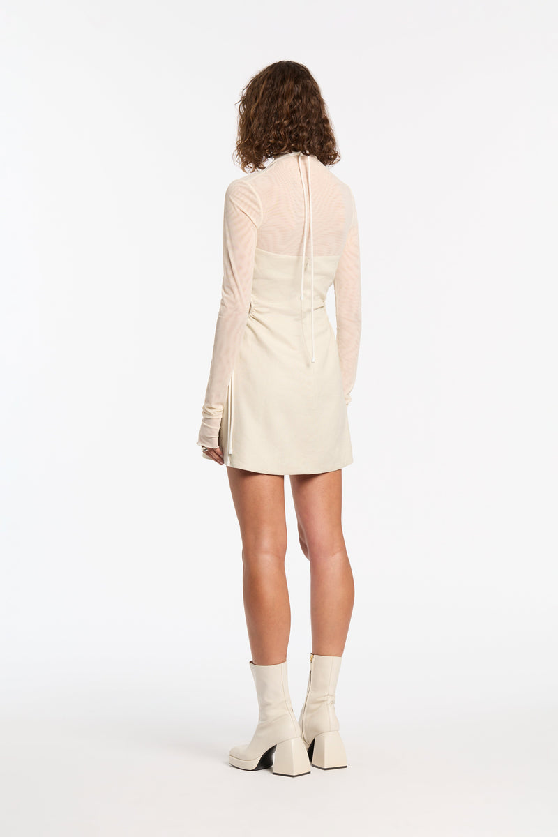 SIR the label D'Orsay Corded Strapless Mini Dress Ecru