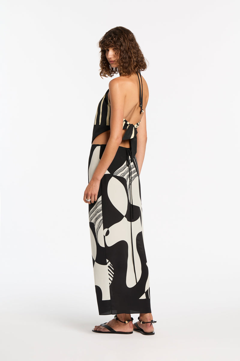 SIR the label Realisme Wrap Midi Skirt Papier