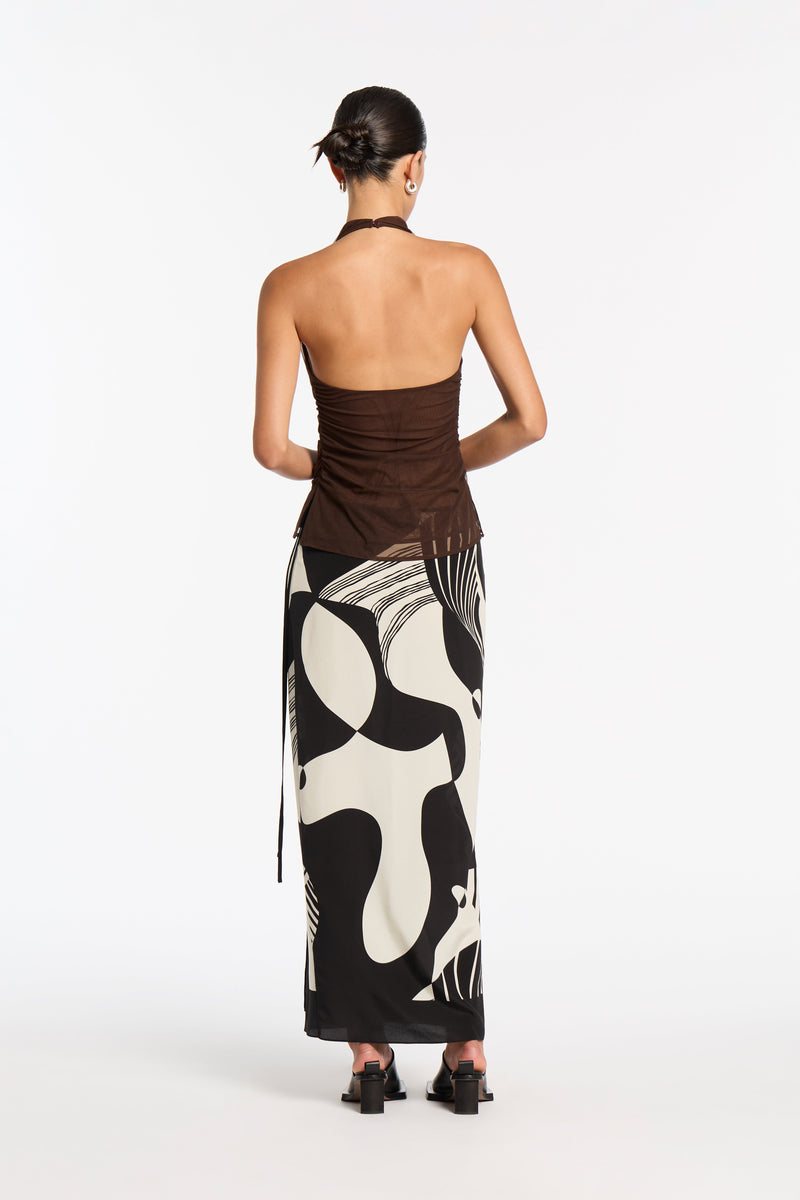 SIR the label Realisme Wrap Midi Skirt Papier