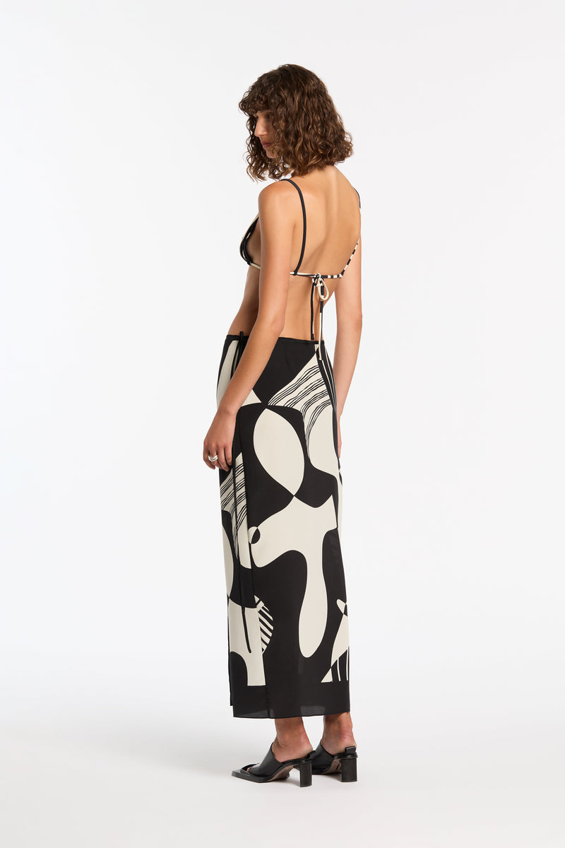SIR the label Realisme Wrap Midi Skirt Papier