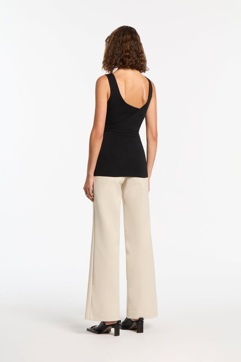 SIR the label Modernist Belted Top Noir